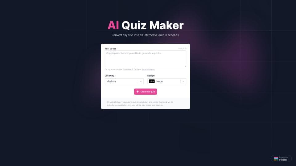 AI Quiz Maker