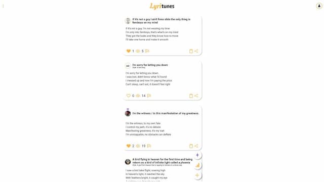 LyriTunes - AI Generated Lyrics