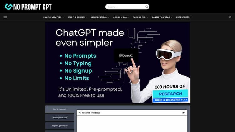 No Prompt GPT