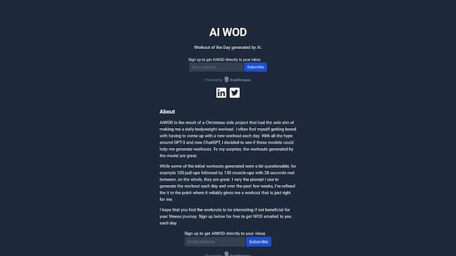 AI WOD