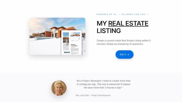 My Real Estate Listing - AI