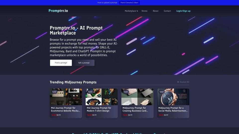 Promptrr - AI Prompt Marketplace