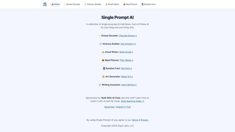 Single Prompt AI