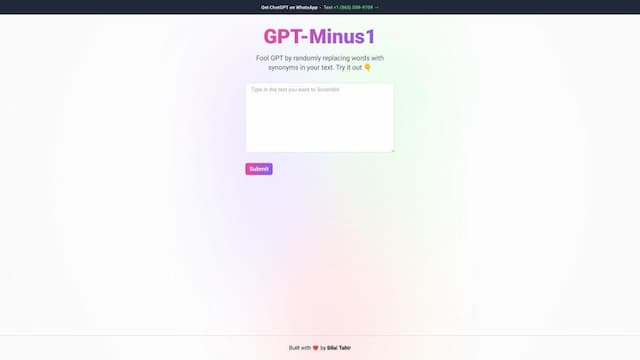 GPT-Minus1