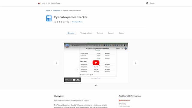 OpenAI expenses checker