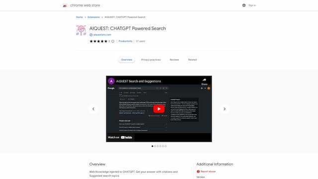 AiQUEST : CHATGPT powered Search