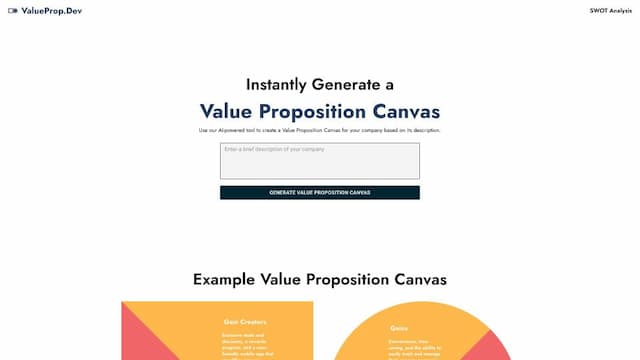 Value Proposition Canvas AI