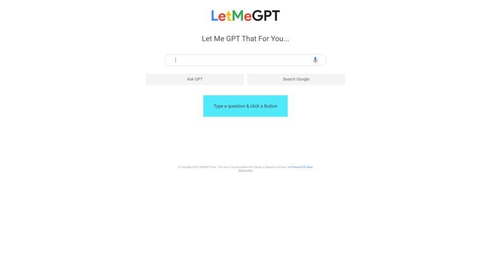 LMGTFY + GPT = LetMeGPT