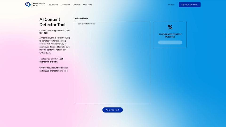 AI Content Detector Tool