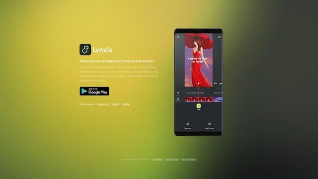 Lyricle AI Lyrics Video Maker