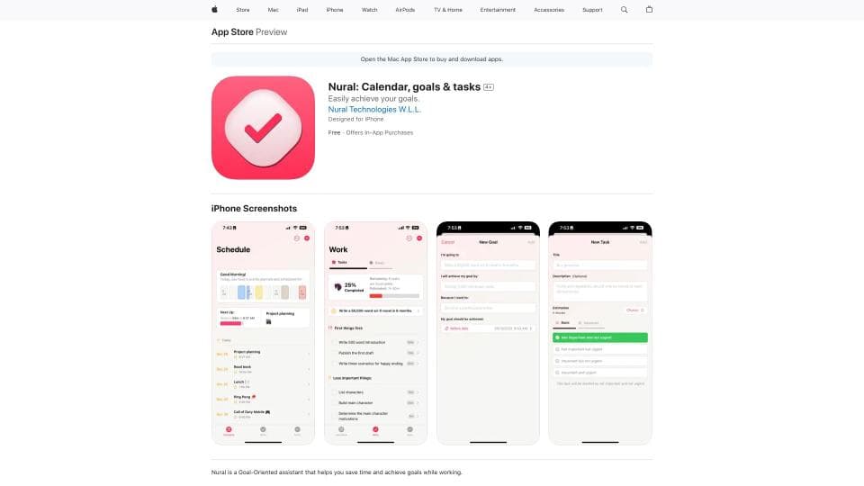 Nural: Calendar, Goals & Tasks