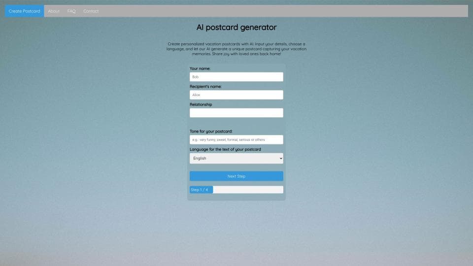 AI Postcard Generator