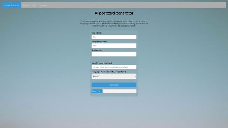 AI Postcard Generator