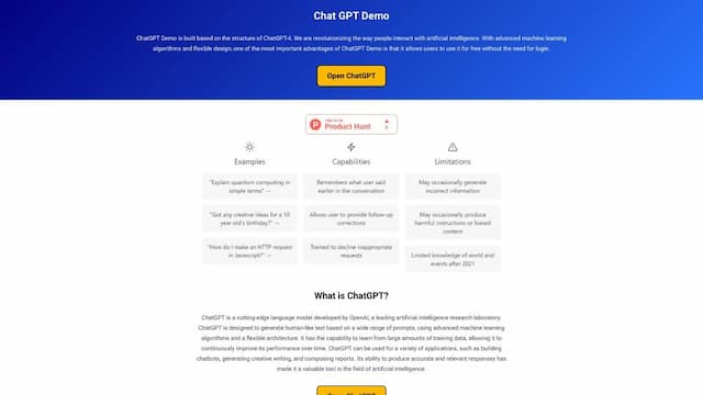 Chat GPT Demo