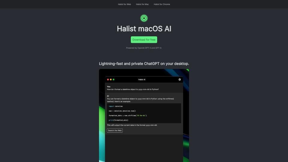 Halist macOS AI