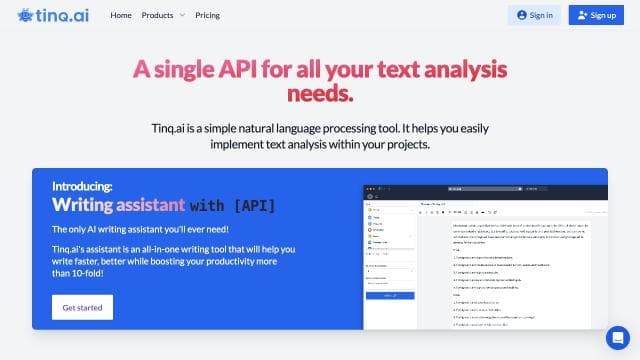 Tinq.ai - NLP API