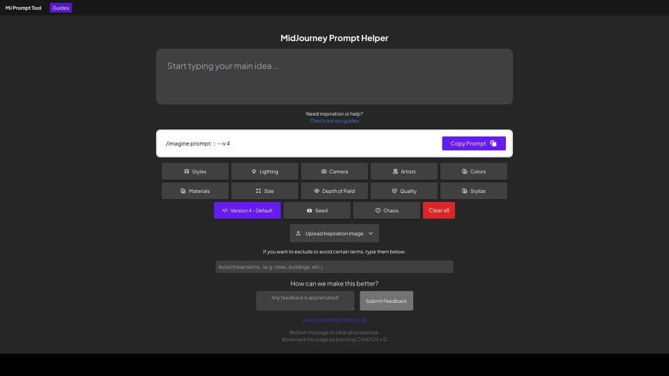 MidJourney Prompt Generator by Noonshot