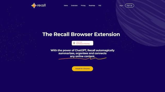 Recall Browser Extension