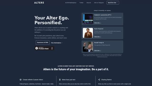 ALTERS - Your AI Alter ago personified