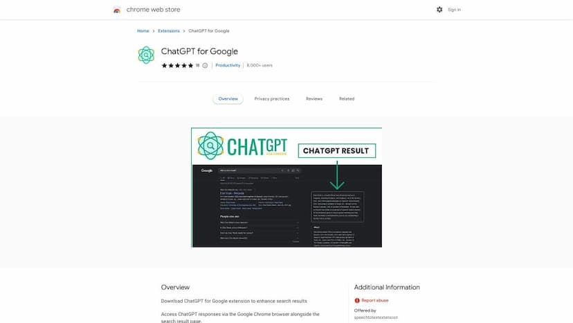 ChatGPT for Google