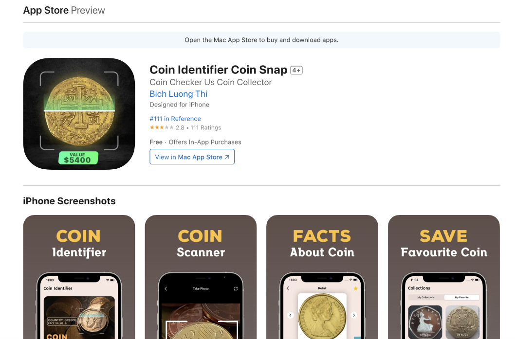 Coin Identifier Coin Snap