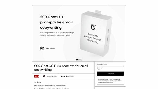 200 ChatGPT prompts - email copywriting