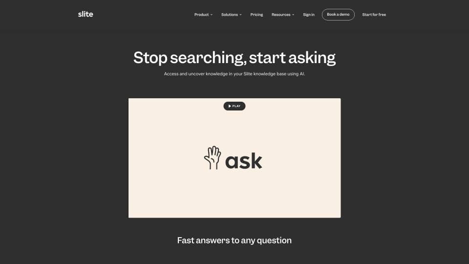 Ask by Slite