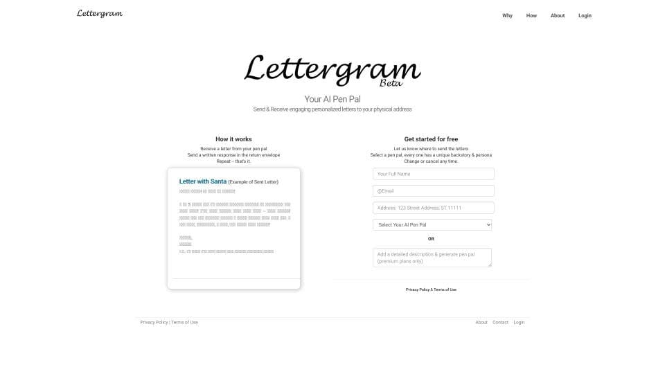 Lettergram - Your AI PenPal