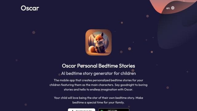 Oscar - bedtime story generator