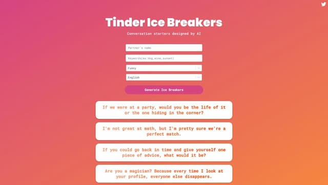 Tinder Ice Breakers