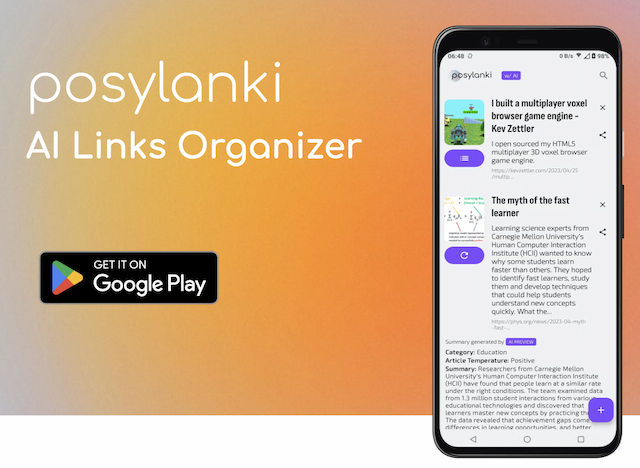 Posylanki: AI Links Organizer