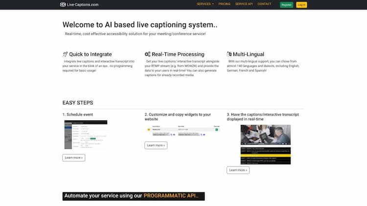 AI based live captioning system