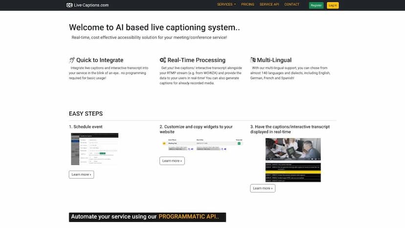 AI based live captioning system