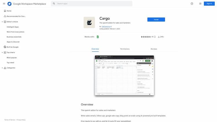 AI for Sheets by Cargo