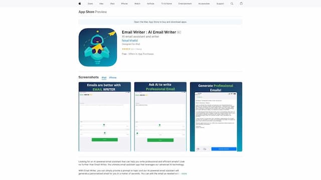 Email Writer - AI Email CHATGPT iOS APP