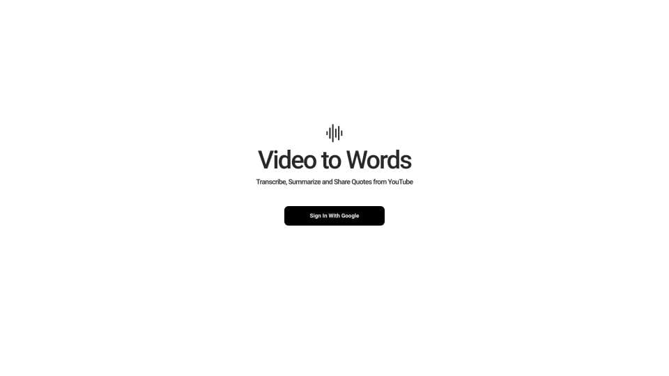 VideoToWords