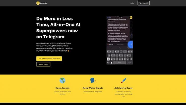 Solvemigo - ChatGPT for Telegram