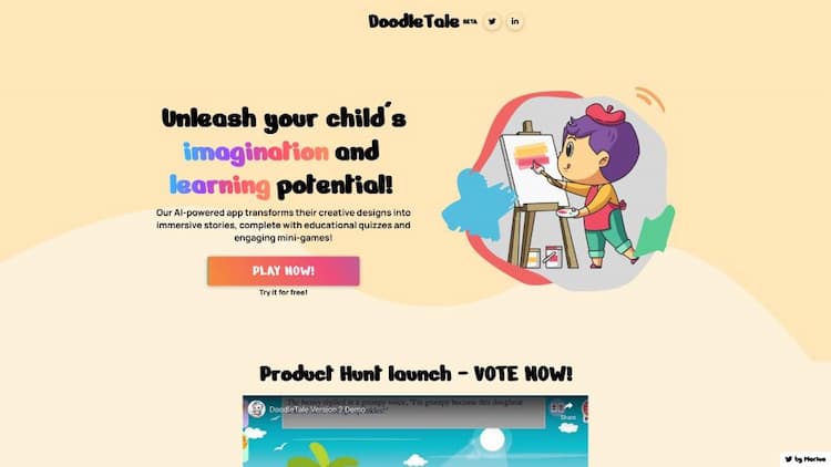 DoodleTale - AI Children Creativity App