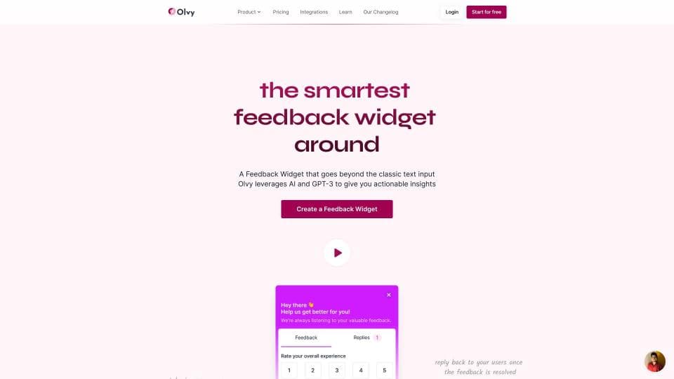 Feedback Widget by Olvy