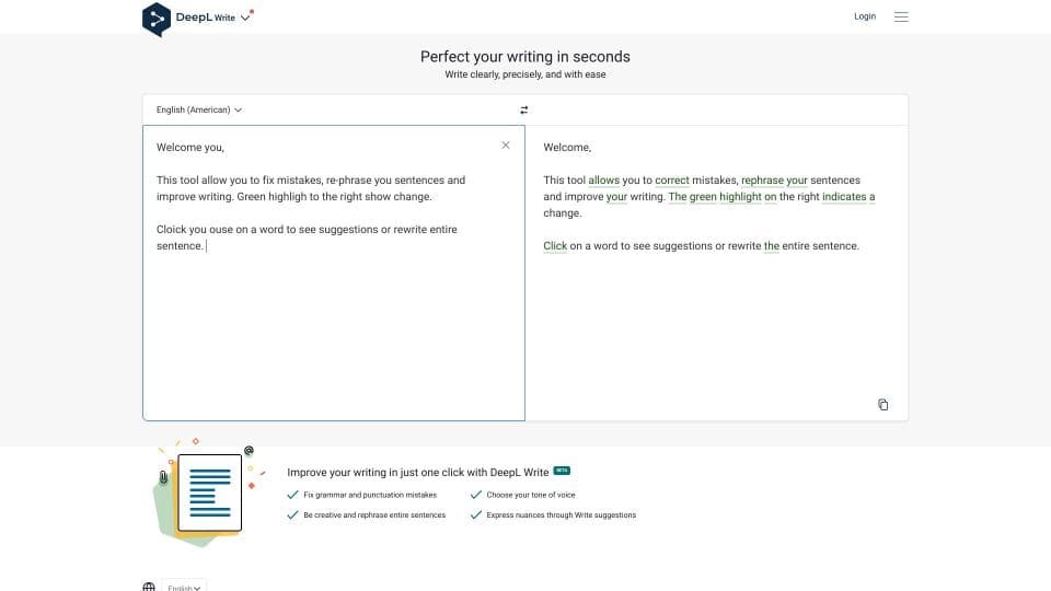 DeepL Write BETA