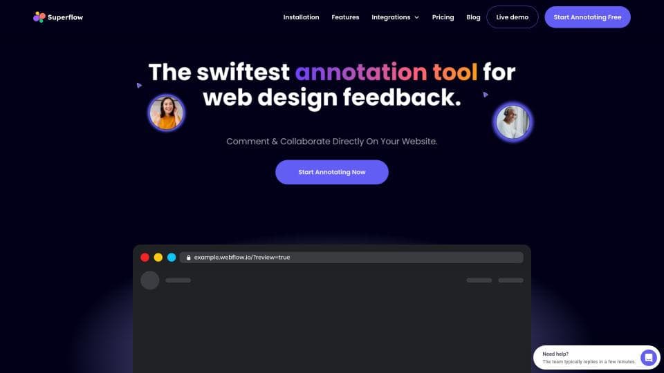 Superflow: Annotate live websites