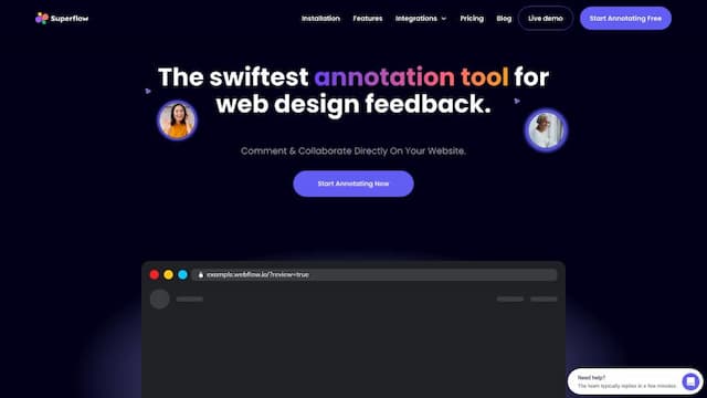 Superflow: Annotate live websites