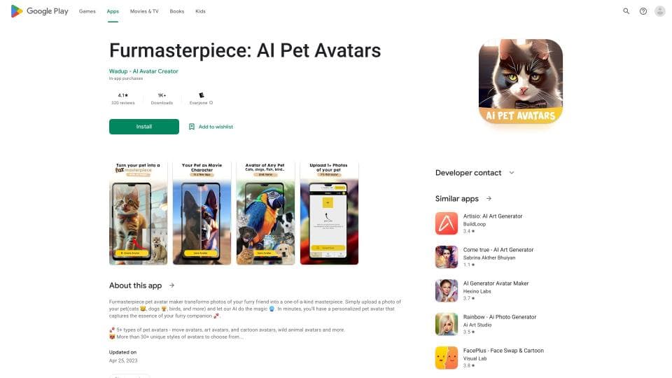 Furmasterpiece Pet Avatar Creator